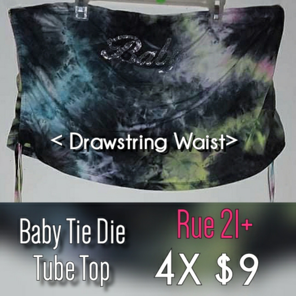 Tye Die Baby Girl Drawstring Side Tube Top